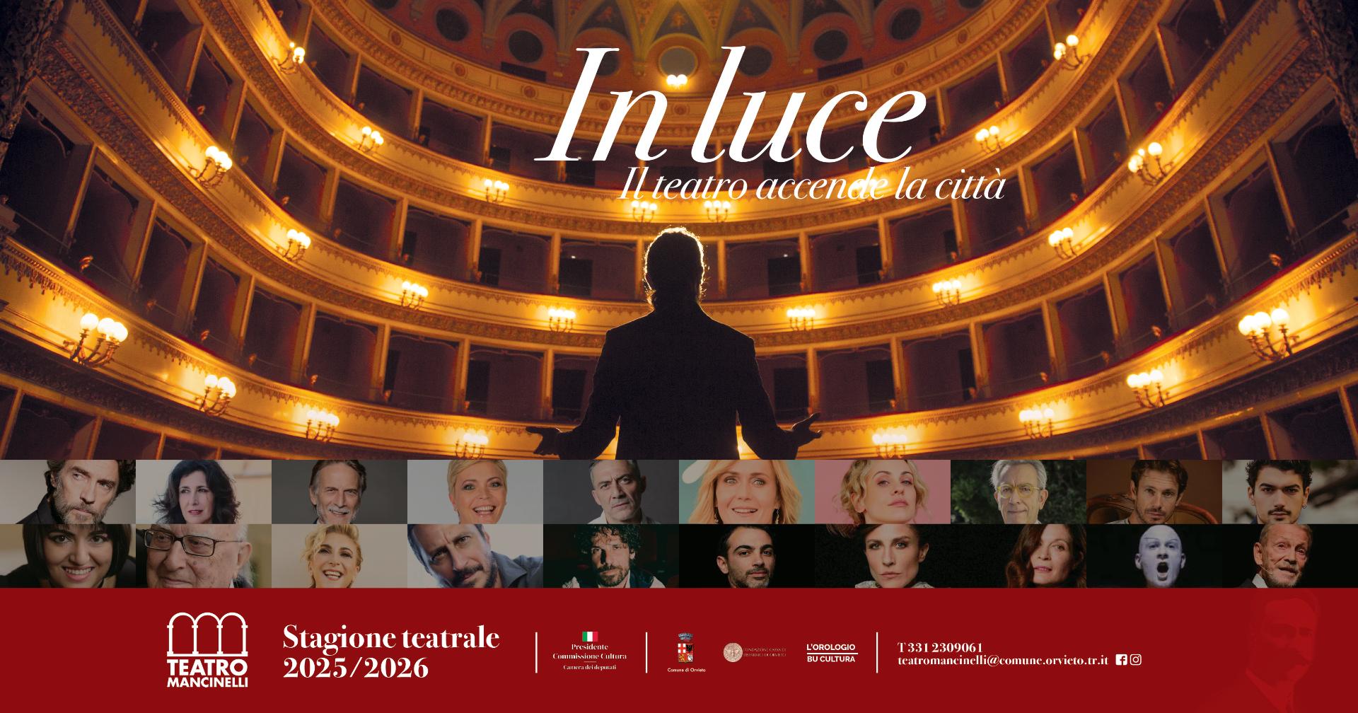 poster stagione teatrale 25-26 mancinelli di orvieto